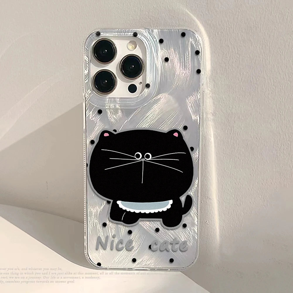 Cute Black Cat Phone Case