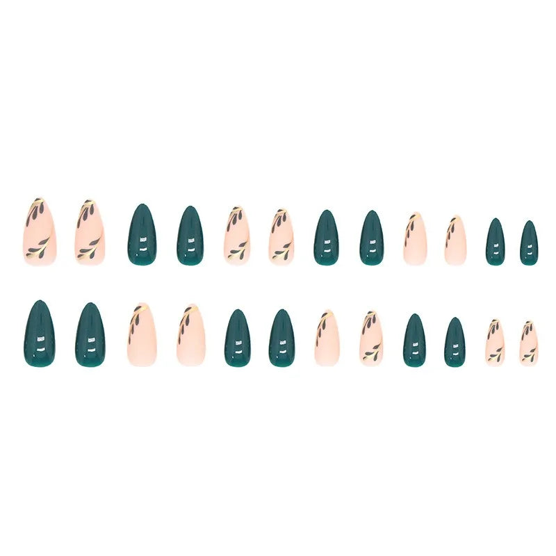 24P/Set Medium-length Almond Press on Nails
