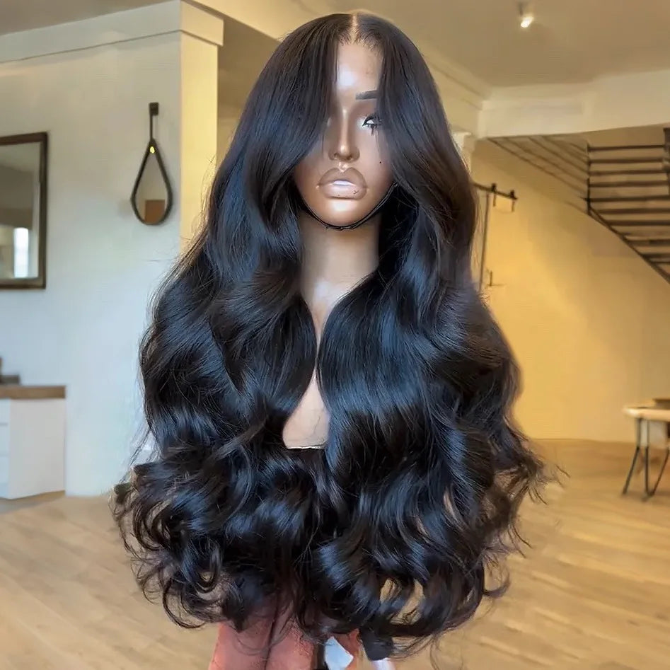Loose Wave Black Synthetic Soft 13X4 HD Lace Frontal Wig