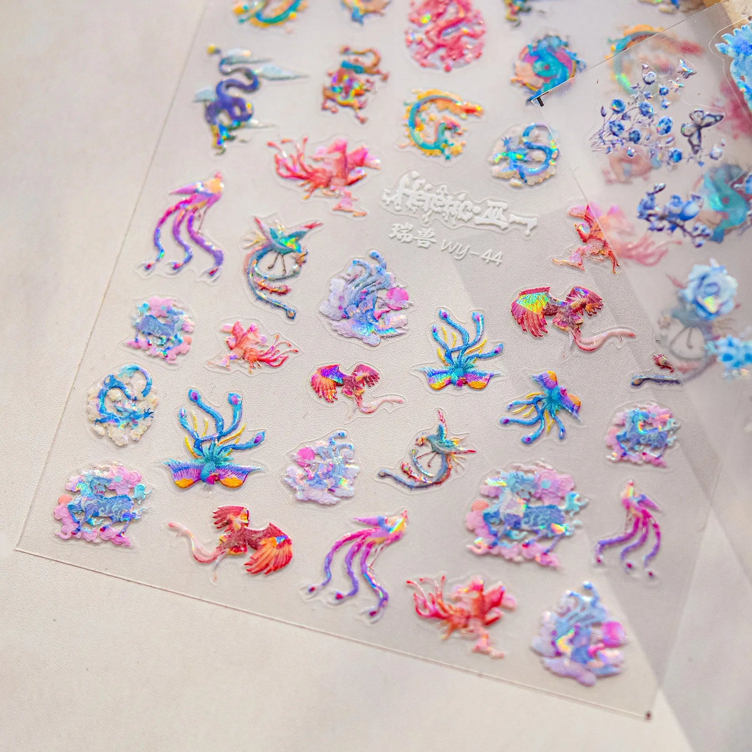 5D Butterfly Blooming Flowers Nail Art Stickers