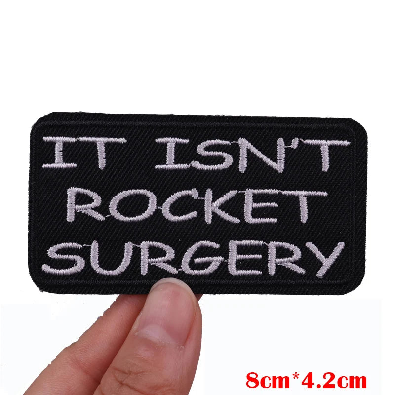 Personality Slogan Embroidered Patches