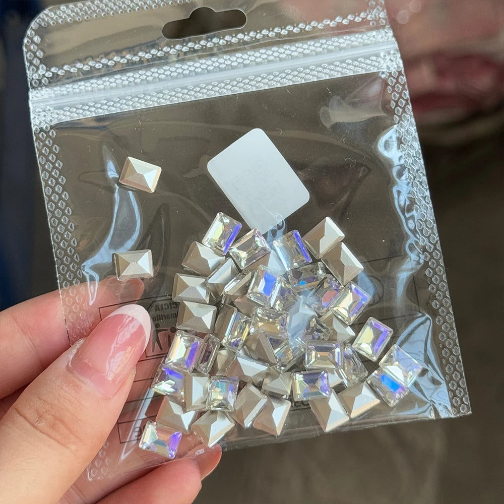 50pcs Dazzling Zircon Nail Art Rhinestone Mini 1-4mm Mixed-shape