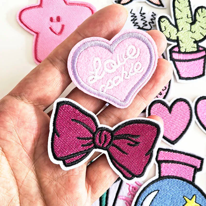 20Pcs/lot Pink Red Multiple Styles Patches