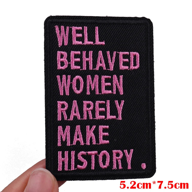 Personality Slogan Embroidered Patches