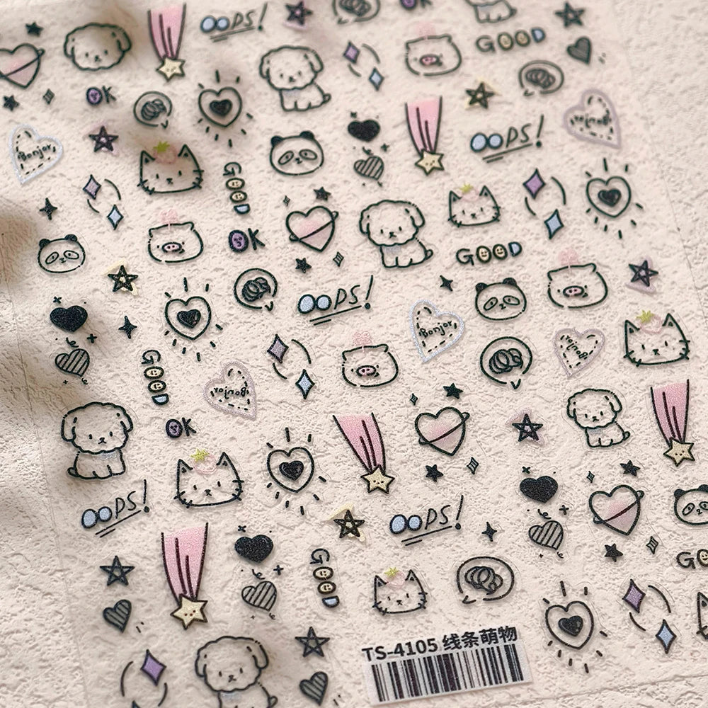 5D Nail Stickers Kawaii