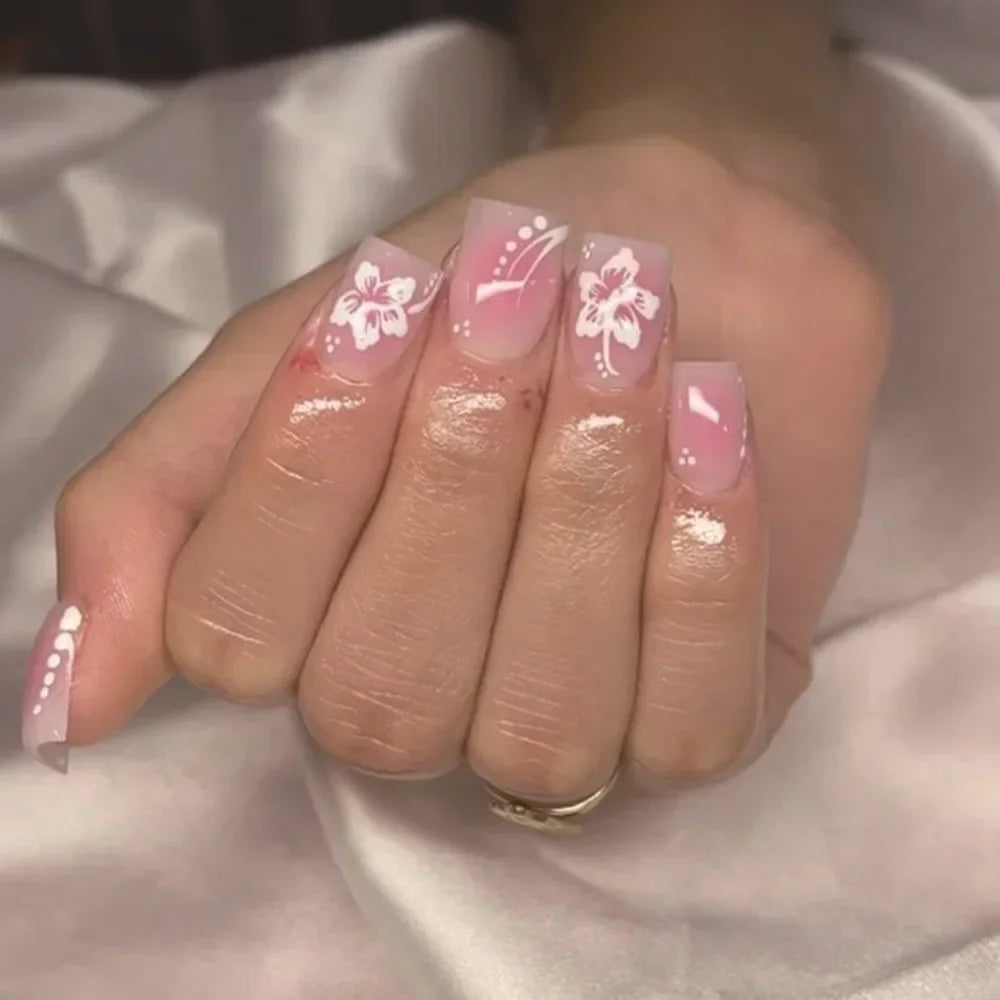 24pcs Press on Nails Short